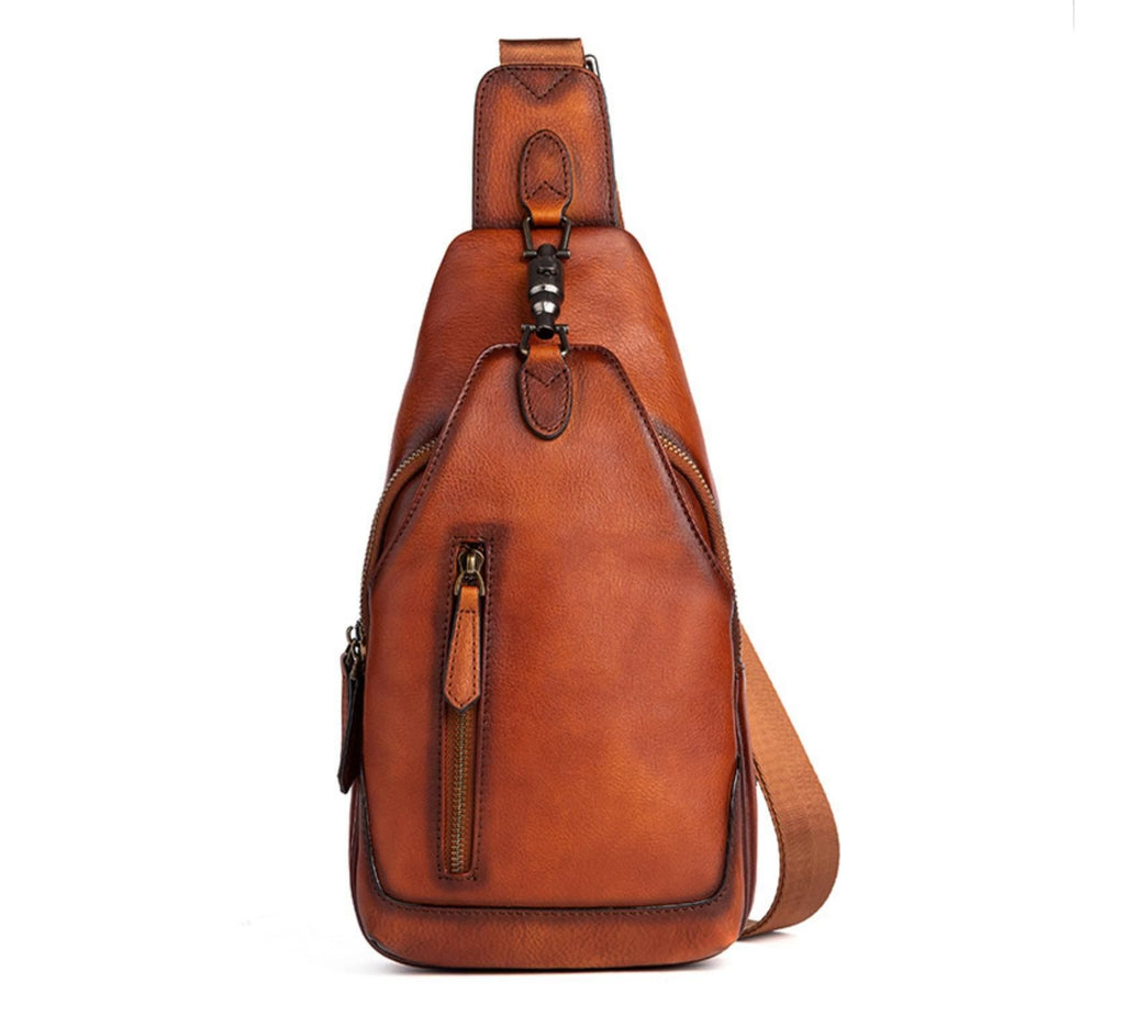 Túi Da Bò VEG Patina Ý Cao Cấp Đeo Chéo Trước Ngực VINTAGE SBM245