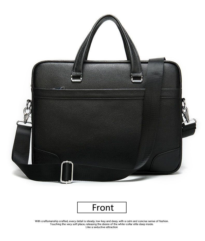 Cặp Xách Tay & Đeo chéo Da Bò Thật Đựng Laptop Bussiness Men SBM234