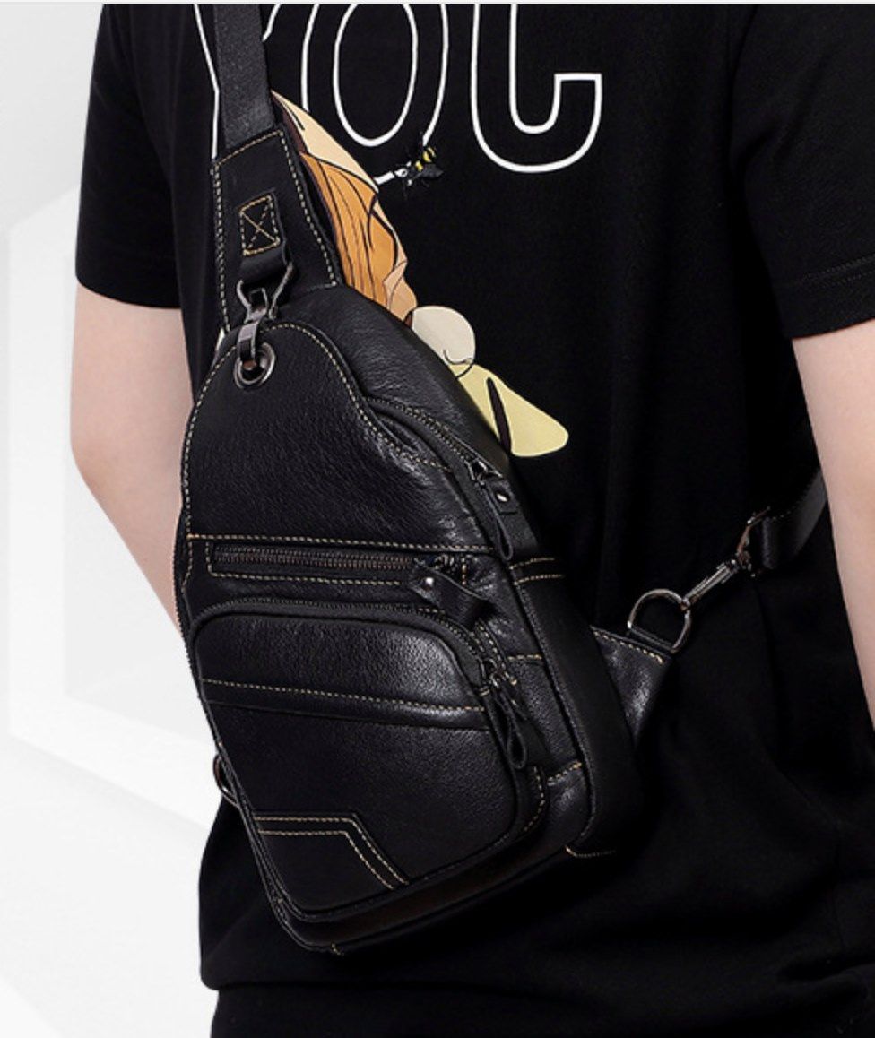 Túi Da Bò VEG Nhập Khẩu Đeo Chéo Trước Ngực SBM227