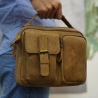 Túi Da Bò Thật RETRO Đeo Chéo & Xách Tay Đựng IPad SBM223