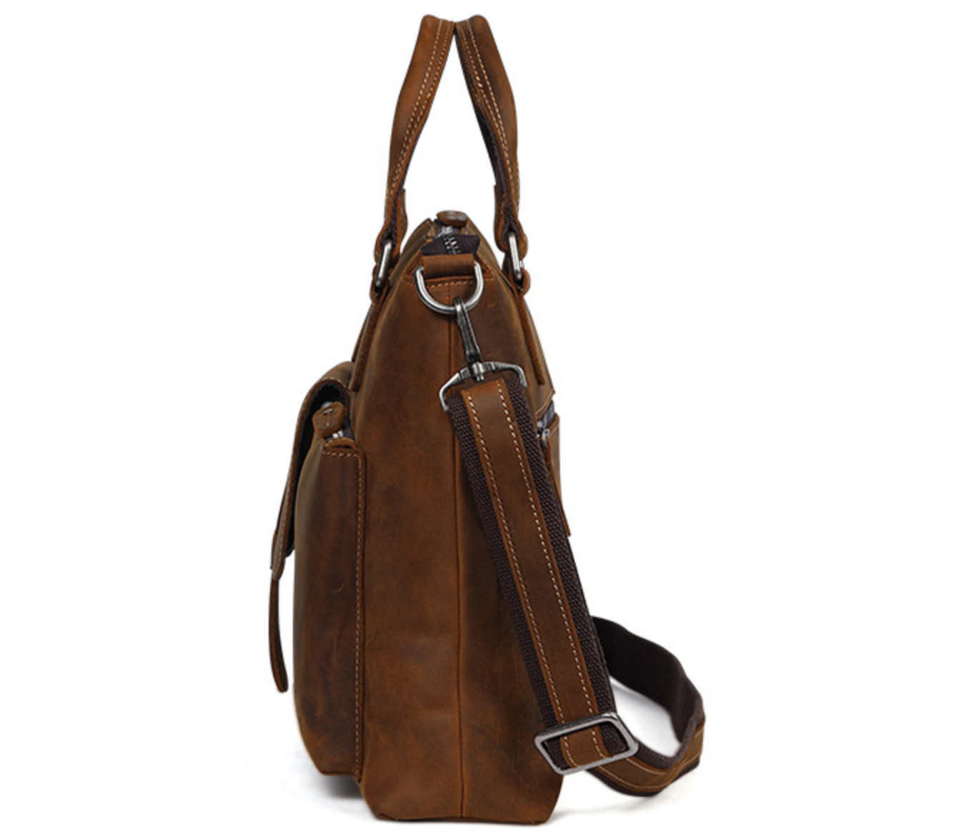 Cặp Da Bò Thật Đựng Laptop Phong Cách Cổ Điển SBM224