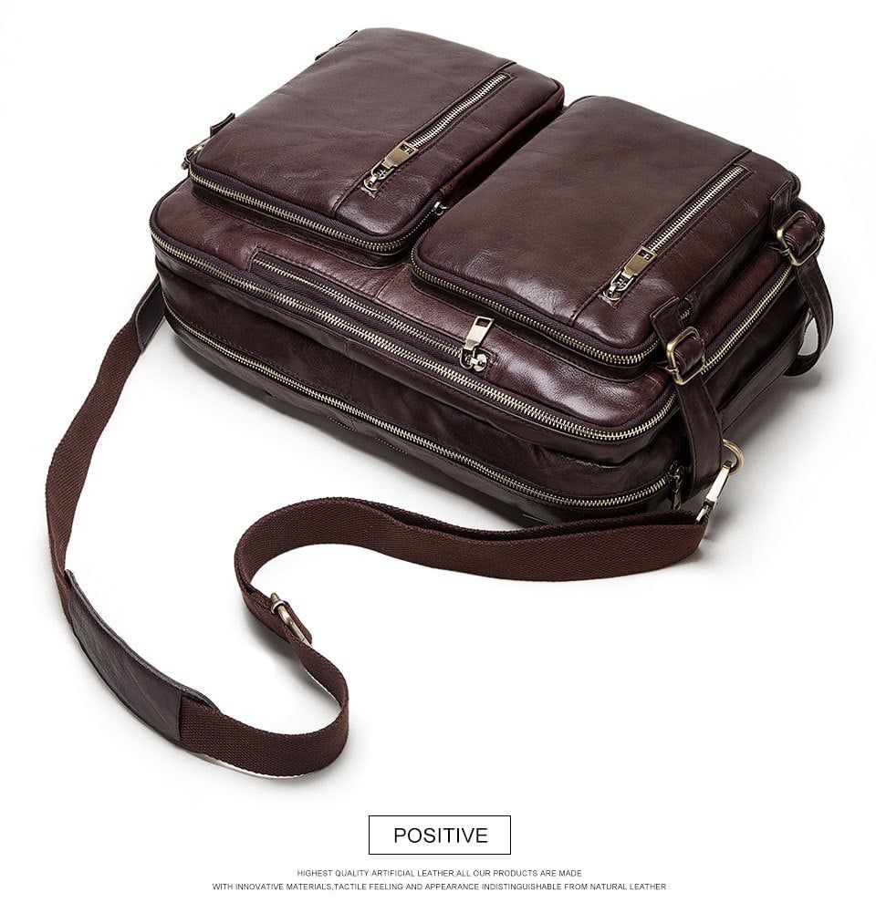 Cặp Da Bò Italy Nhập Khẩu Đeo Chéo & Balo Đa Chức Năng đựng laptop Classic SBM210