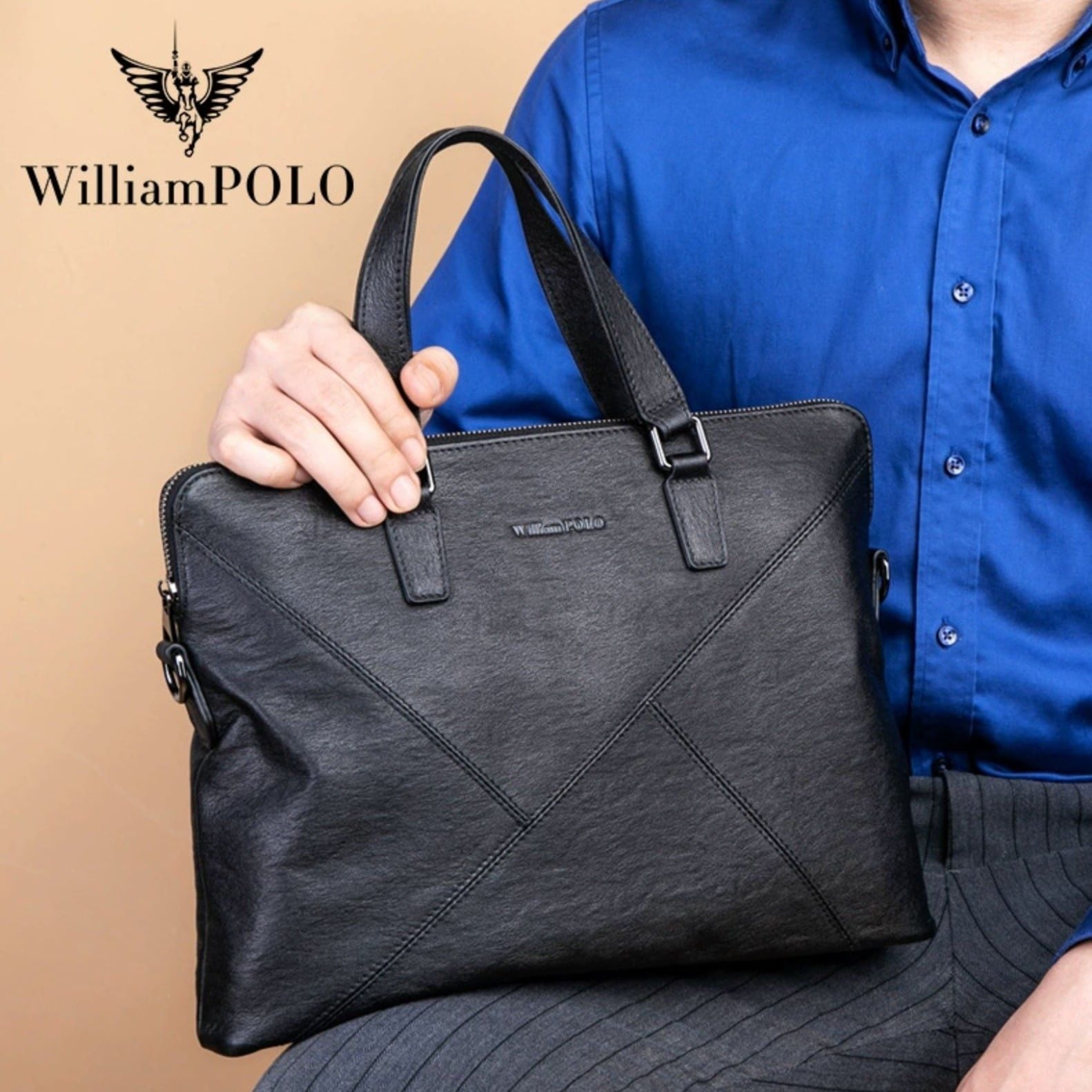 Cặp Da Công Sở Doanh Nhân Cao Cấp Da Bò Thật WP SBM424