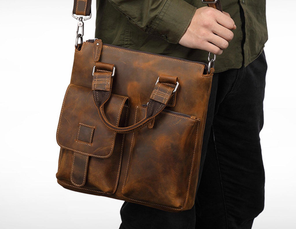 Túi Da Bò Thật Đựng Laptop Phong Cách Doanh Nhân RETRO SBM200