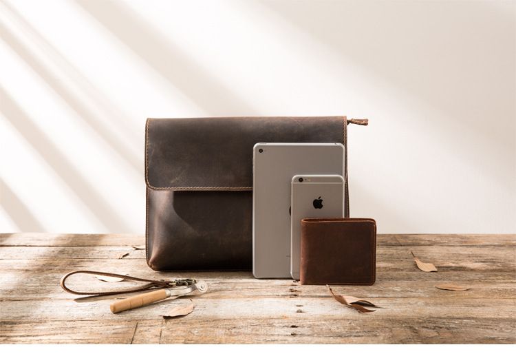 Túi Da Bò Sáp Đeo Chéo Chứa Ipad Classic SBM195