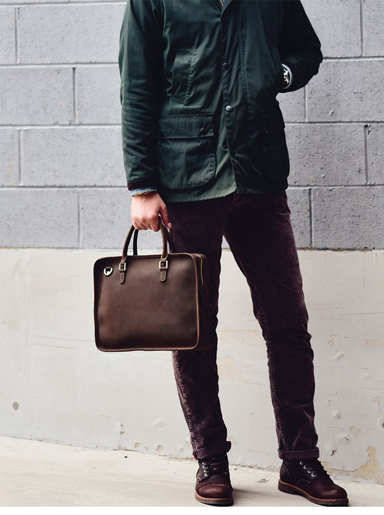 Cặp Xách Tay Công Sở Da Bò Thật Đựng Laptop Classic Edition SBM187