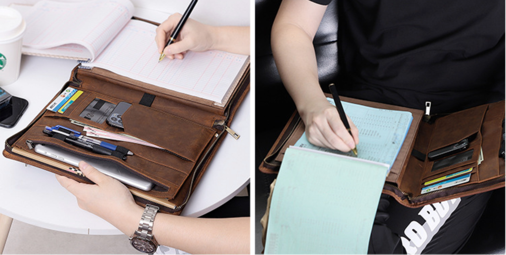 Cặp da bò thật cầm tay đa năng RETRO, đựng ipad phong cách doanh nhân CLH160