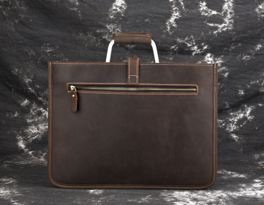 Túi RETRO nam da bò sáp đeo vai & xách tay đựng iPad cho dân kinh doanh SBM156