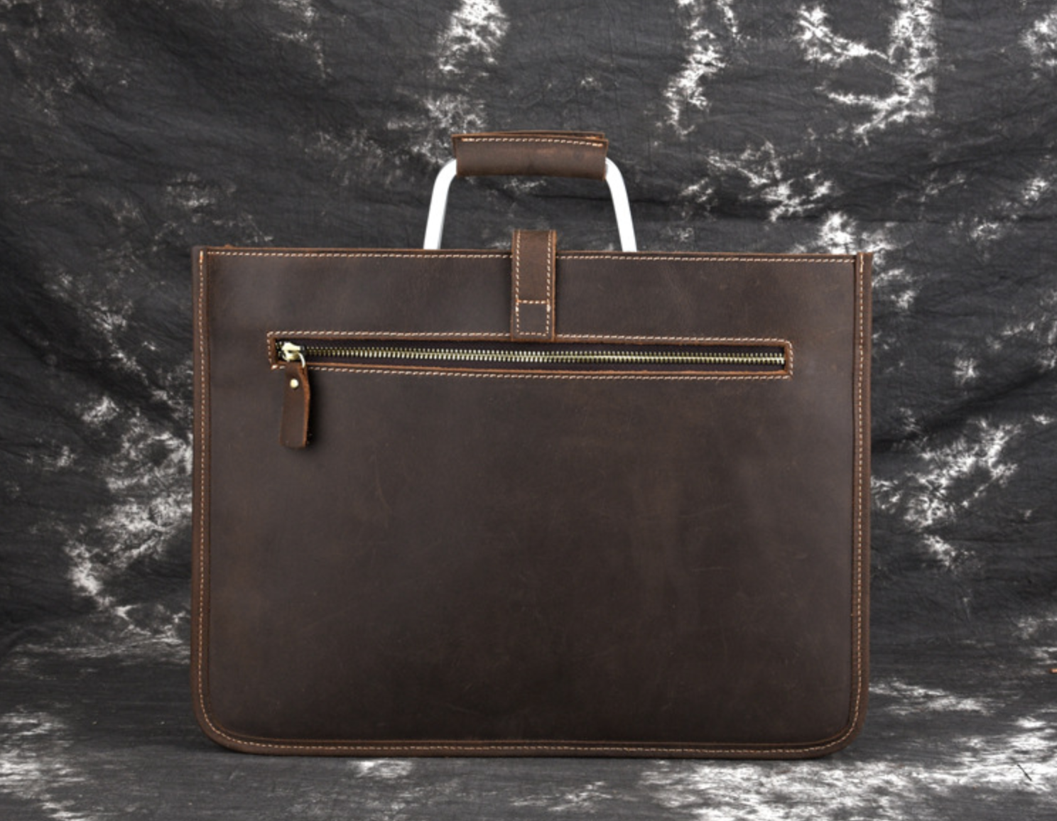 Túi RETRO nam da bò sáp đeo vai & xách tay đựng iPad cho dân kinh doanh SBM156