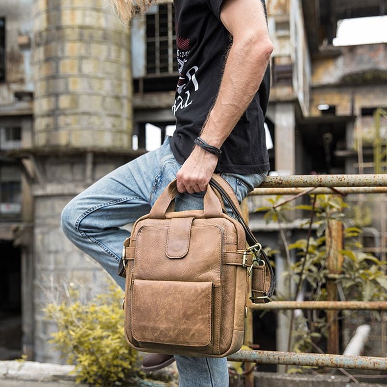 Túi da bò thật đựng laptop phong cách doanh nhân RETRO SBM157