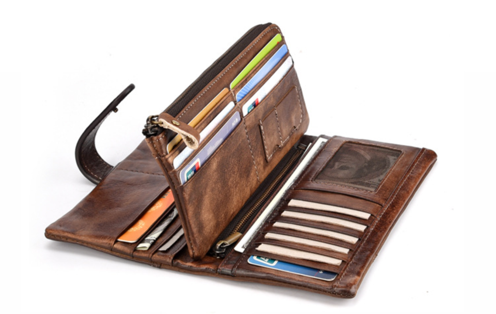 Ví Dài Cầm Tay Da Bò Thật Berry & Ken W119