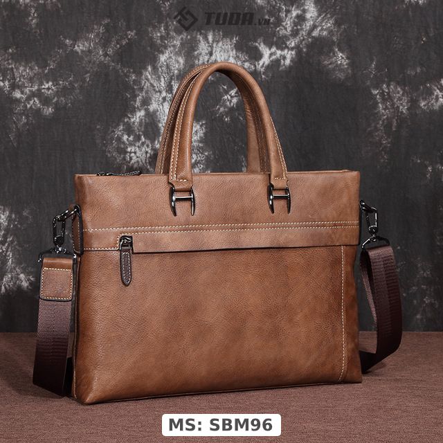 Cặp công sở Da Bò VEG Nhập Khẩu Retro chứa laptop Business Edition SBM96