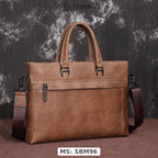 Cặp công sở Da Bò VEG Nhập Khẩu Retro chứa laptop Business Edition SBM96