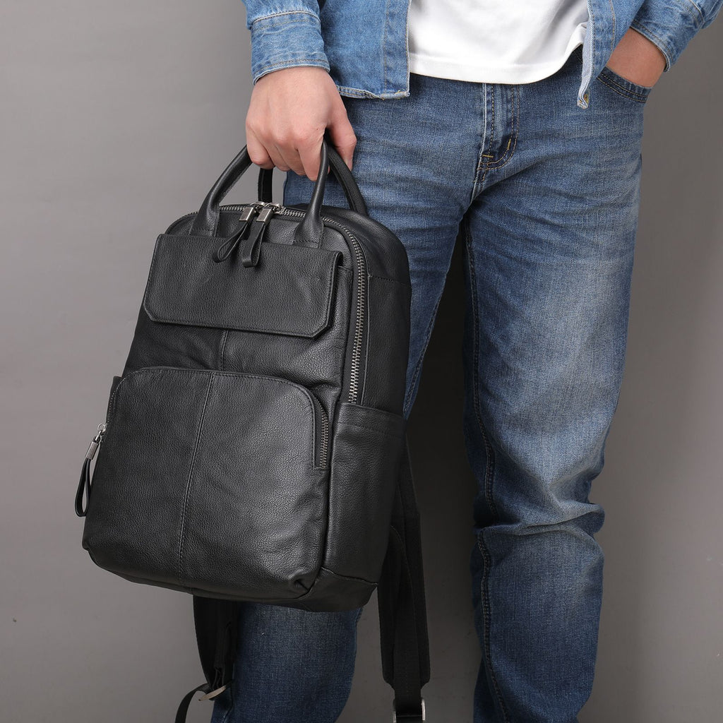 Balo Da Bò Thật VINTAGE Phong Cách Sang Trọng BPL350