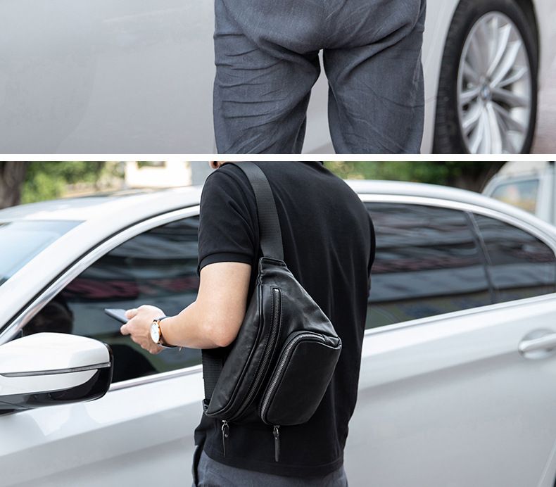 Túi Da Bò Thật Đeo Chéo Ngực và Thắt Lưng SBM352