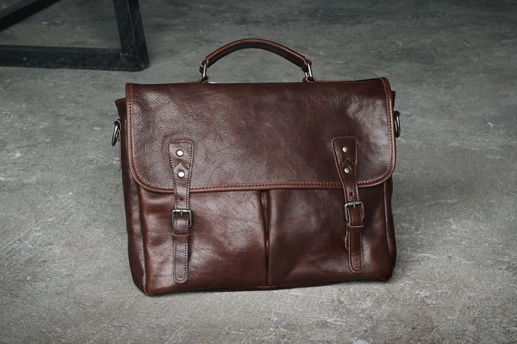 Cặp Da Bò VEG Patina Italy Cao Cấp Xách Tay Đựng Laptop & Hồ Sơ Bussiness SBM356