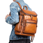 Balo Da Bò Thật RETRO Đựng Laptop & Du Lịch Đa Chức Năng BPL369