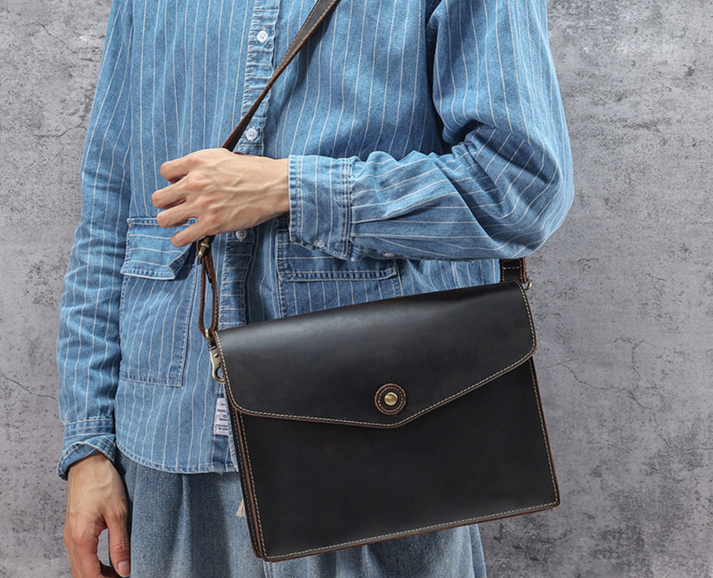 Túi Da Bò Sáp Đeo Chéo & Cầm Tay Đựng iPad SBM334