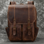 Balo Da Bò Sáp RETRO Chứa Laptop Đa Chức Năng BPL307