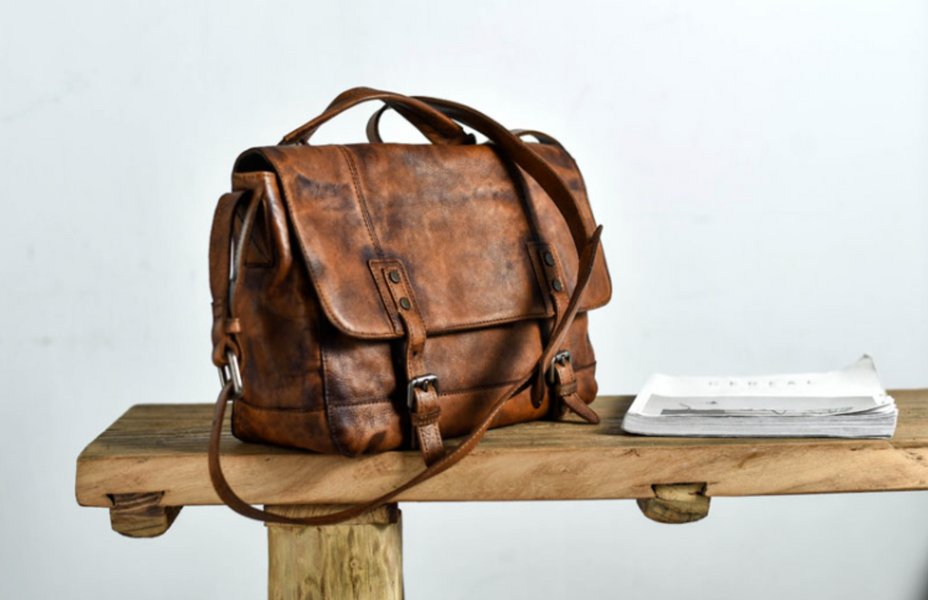 Cặp Da Bò VEG Patina Italy Cao Cấp Đựng Laptop & Hồ Sơ Bussiness Men SBM296