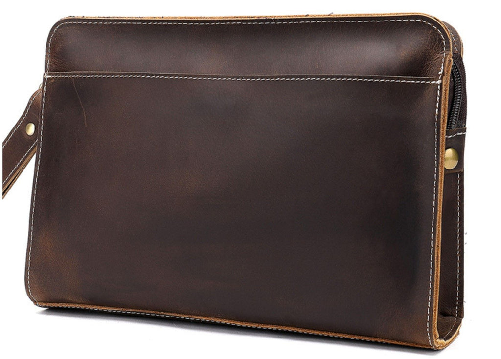 Ví Cầm Tay CLUTCH Nam Da Bò Sáp Nhập Khẩu CLH269