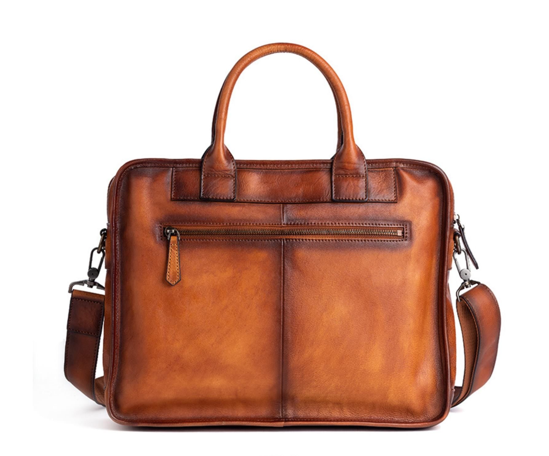 Cặp Da Bò Công Sở Da VEG Patina Ý Cao Cấp Xách Tay Đựng Laptop Bussiness Men TUDA SBM253