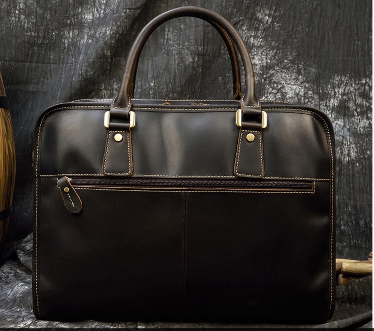 Cặp Da Công Sở Da Bò Sáp Đựng Laptop RETRO SBM272