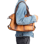 Túi Du Lịch Cá Nhân Da Bò VEG Patina Ý Nhập Khẩu TBL260