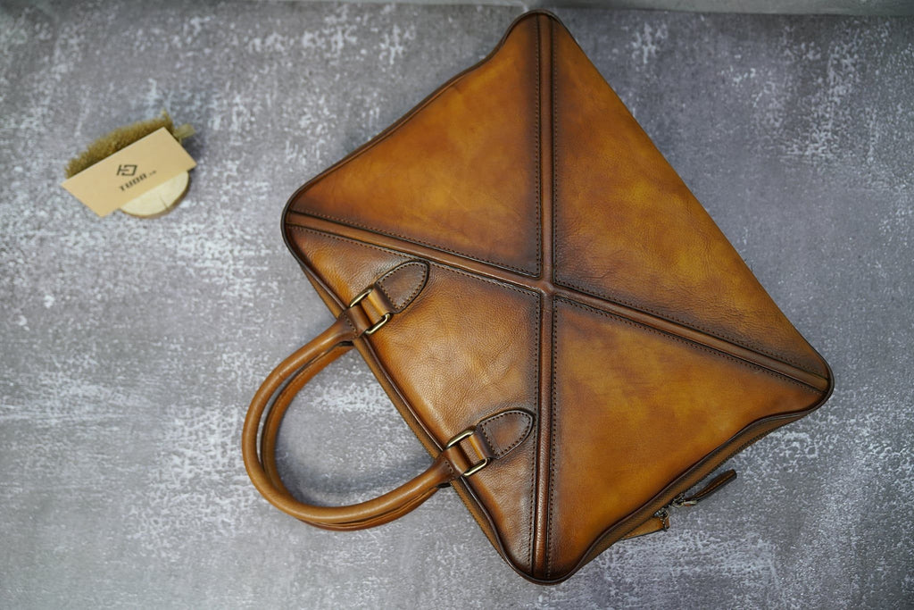 Cặp Da Bò VEG Italy Cao Cấp Xách Tay Đựng Laptop & Hồ Sơ Bussiness Men SBM243