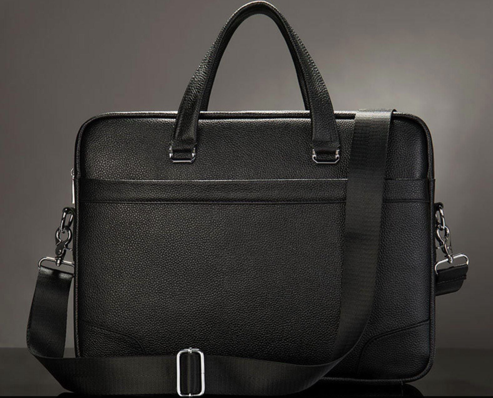 Cặp Xách Tay & Đeo chéo Da Bò Thật Đựng Laptop Bussiness Men SBM234