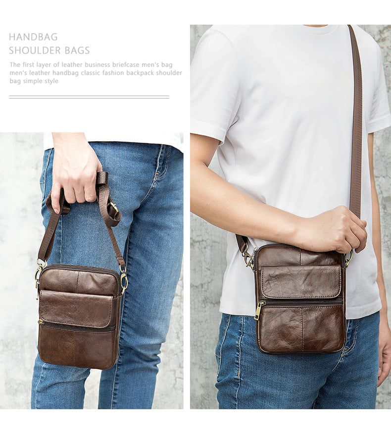 Túi Da Bò PULL UP Nhập Khẩu Đeo Chéo Đựng iPad Mini - Classic Edition TUDA SBM235