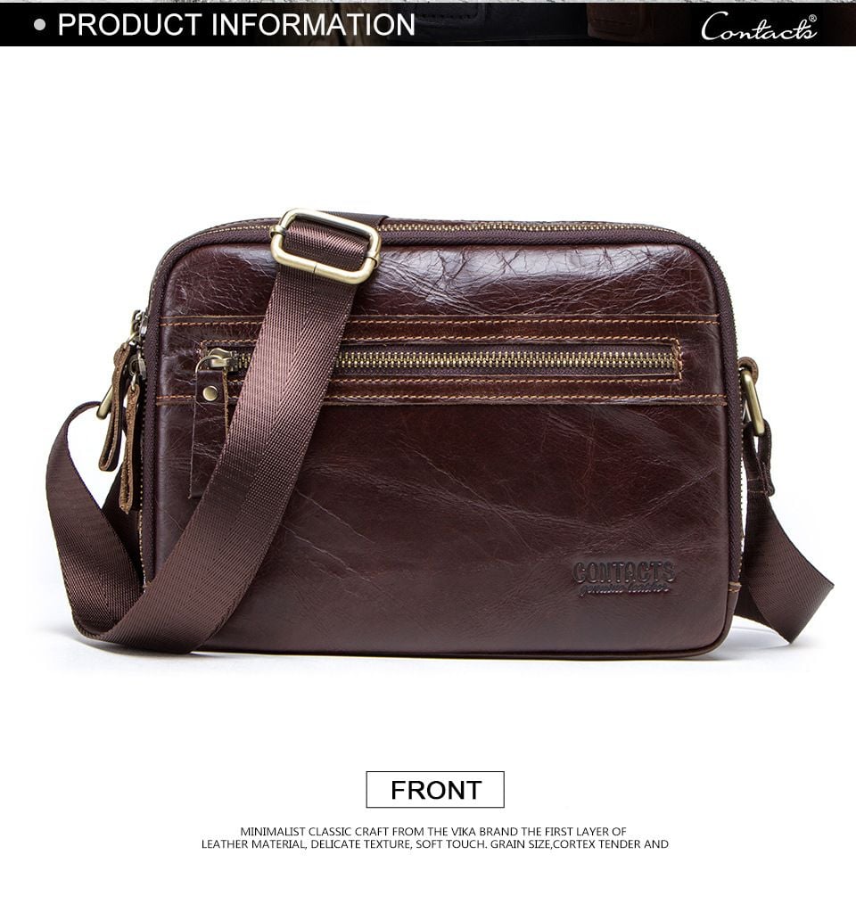 Túi Messenger Da Bò PULL UP Nhập Khẩu Đeo Chéo Đựng iPad - Classic SBM233