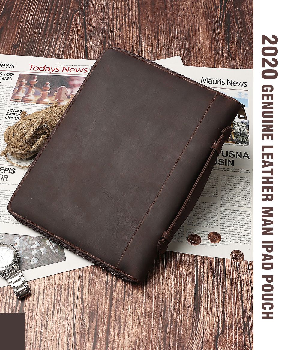 Cặp Da Bò Thật Cầm Tay Đa Năng RETRO, Phong Cách Doanh Nhân CLH212