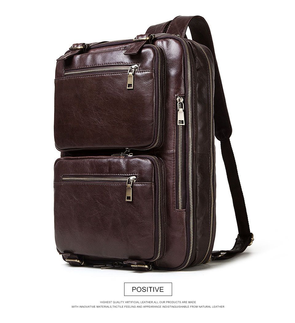 Cặp Da Bò Italy Nhập Khẩu Đeo Chéo & Balo Đa Chức Năng đựng laptop Classic SBM210