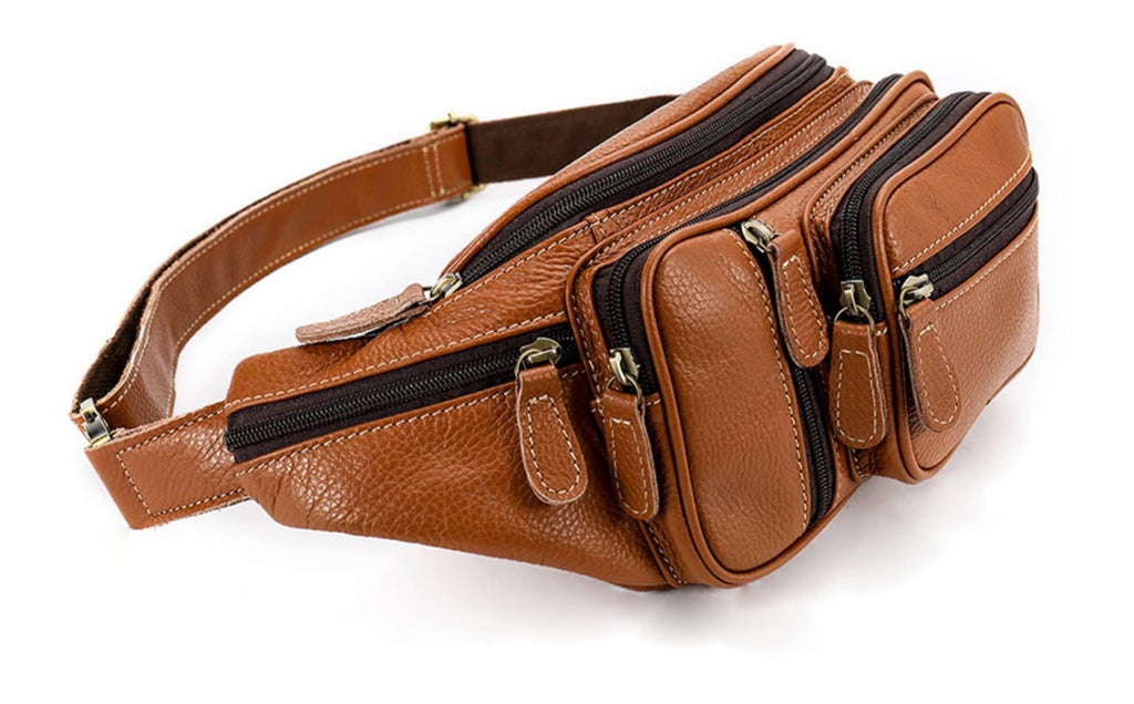 Túi Bao Tử Da Bò Thật RETRO Đeo Chéo Ngực Và Thắt Lưng SBM208