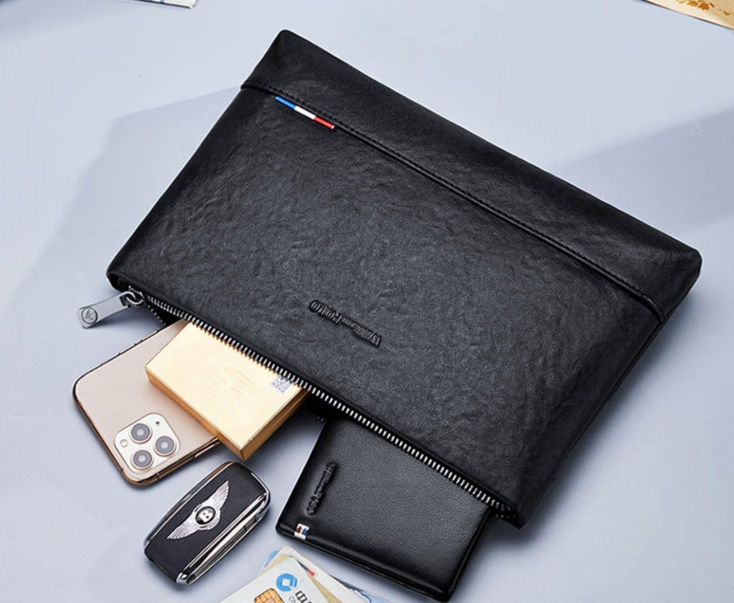 Ví Cầm Tay CLUTCH Nam Da Bò Thật William POLO Luxury CLH176