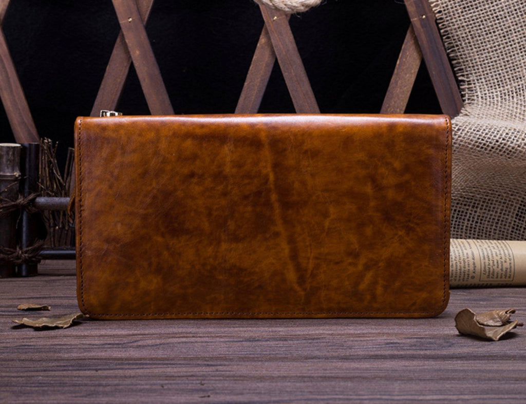 Ví Dài Cầm Tay Da Bò VEG Nhập Khẩu Berry & Ken TUDA W179