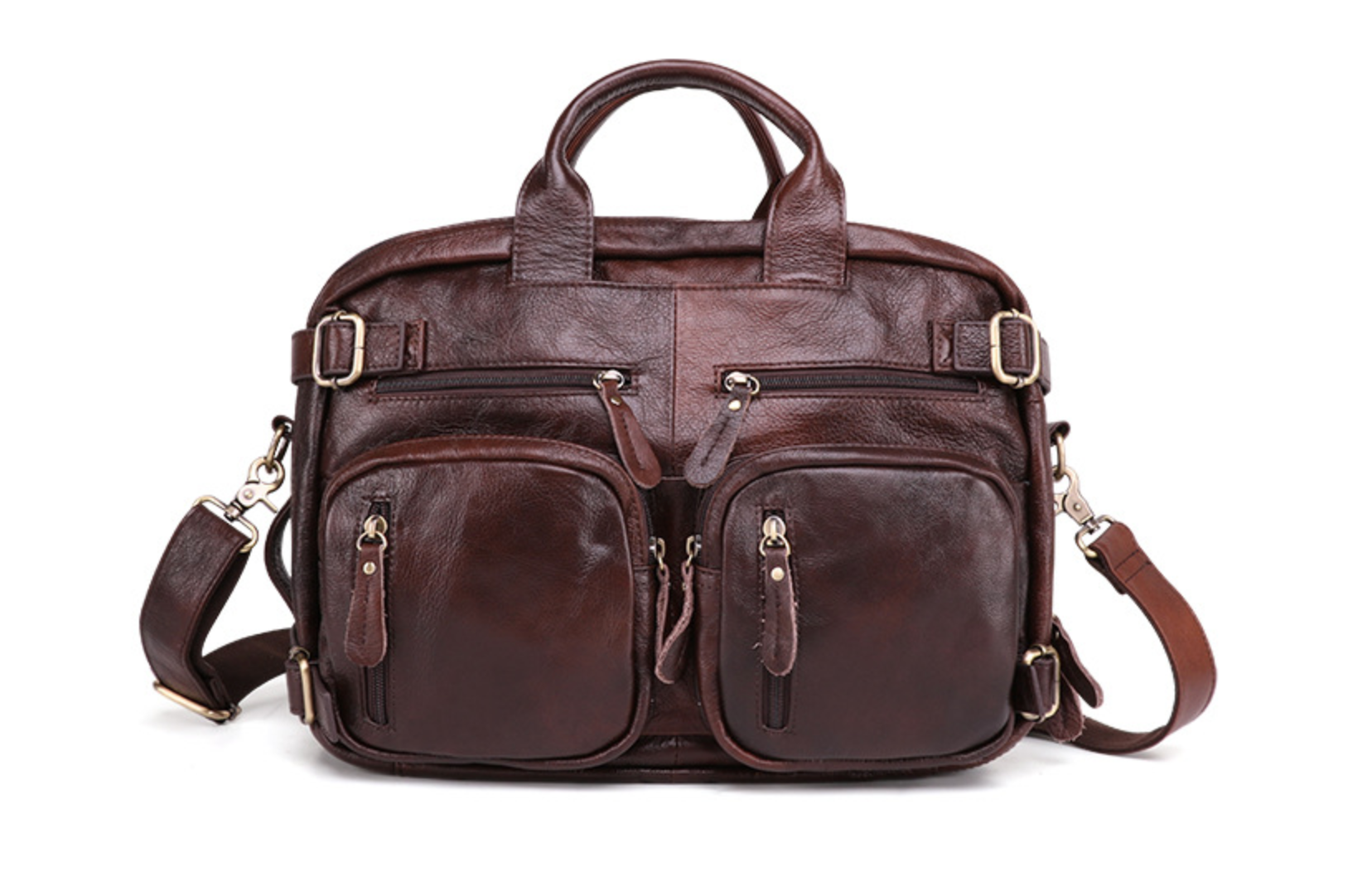 Cặp Da Bò Thật Đa Chức Năng Đựng Laptop Phong Cách VINTAGE BPL158