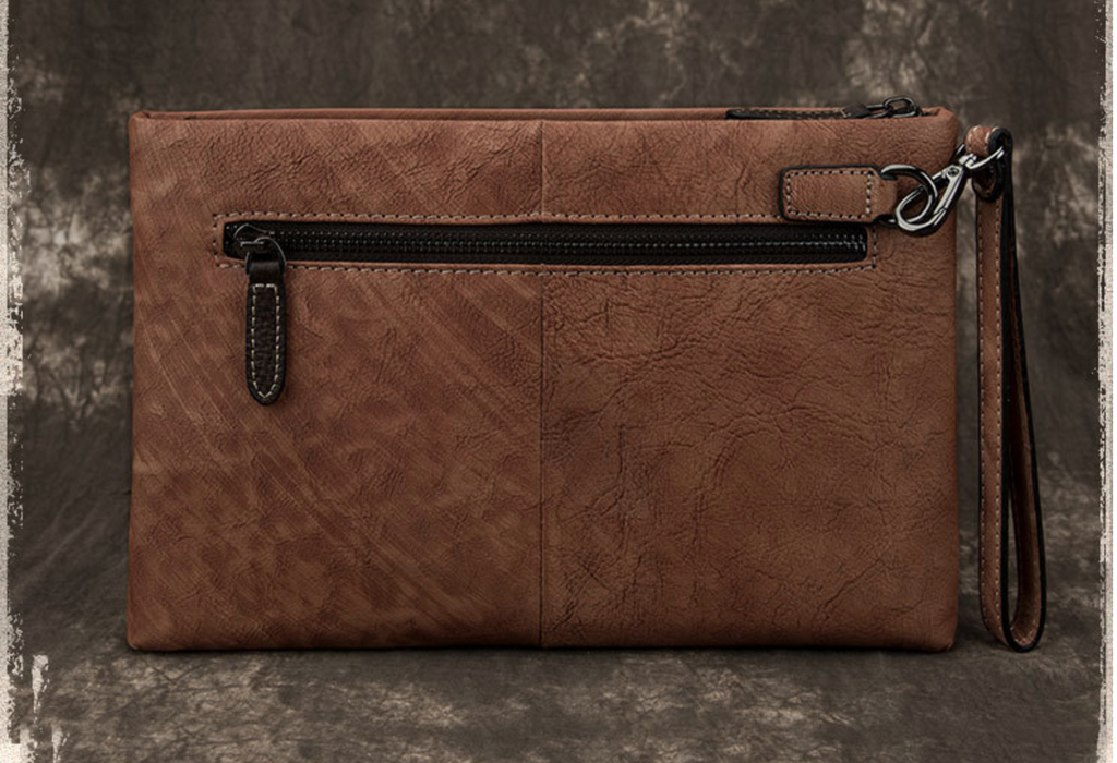 Ví Cầm Tay CLUTCH Nam Da Bò VEG Patina Nhập Khẩu CLH154