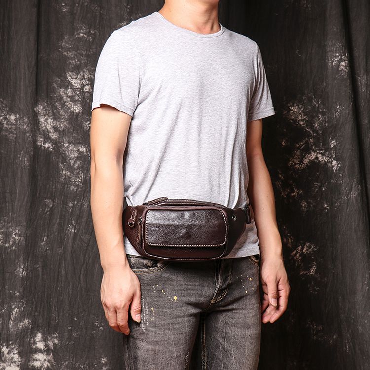 Túi da bò thật đeo chéo ngực và thắt lưng nhỏ gọn SBM144