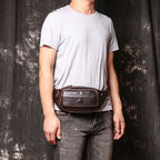 Túi da bò thật đeo chéo ngực và thắt lưng nhỏ gọn SBM144