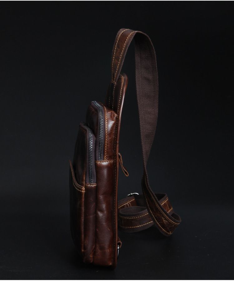 Túi da bò thật đeo chéo ngực Berry & Ken RETRO SBM122