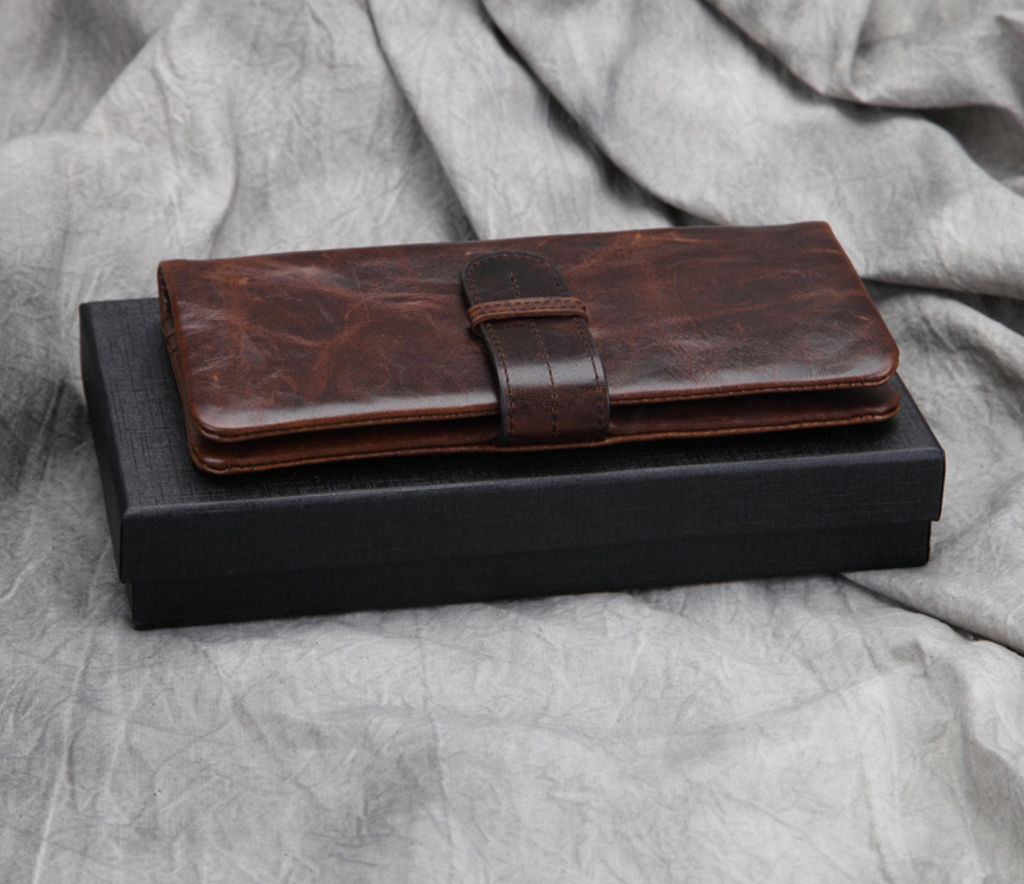 Ví Dài Cầm Tay Da Bò Thật Berry & Ken W120