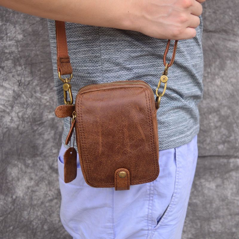 Túi da bò thật nhỏ gọn Berry & Ken RETRO - Classic edition SBM113