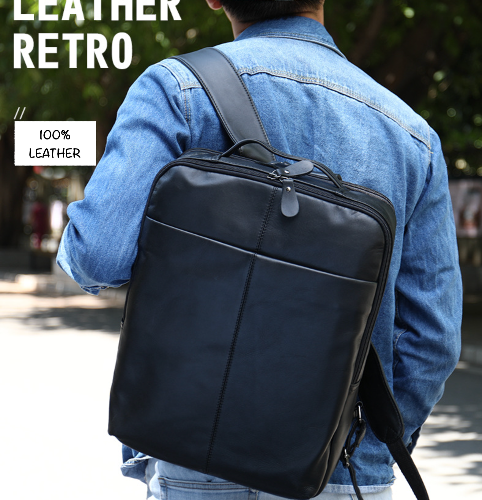 Balo Da Bò Thật VINTAGE Cao Cấp Đa Chức Năng TUDA BPL343