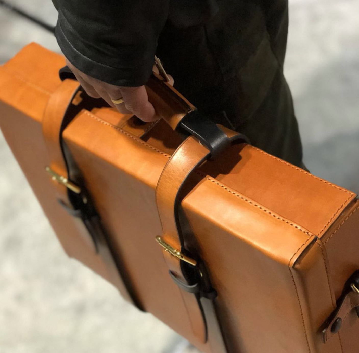 Vali Xách Tay Da Thật Cao Cấp Handmade CSL340