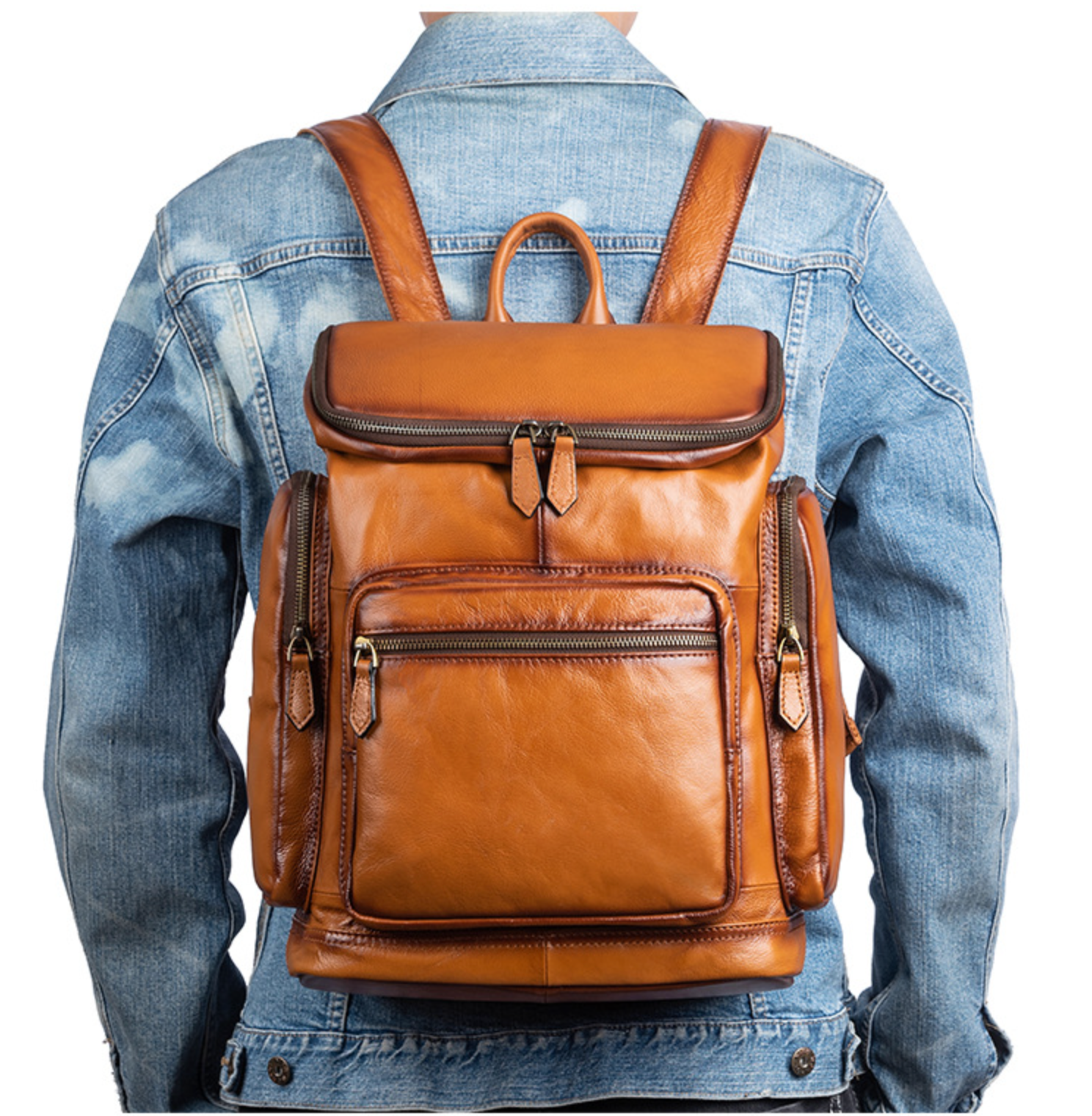 Balo Da Bò Thật RETRO Đựng Laptop & Du Lịch Đa Chức Năng BPL369