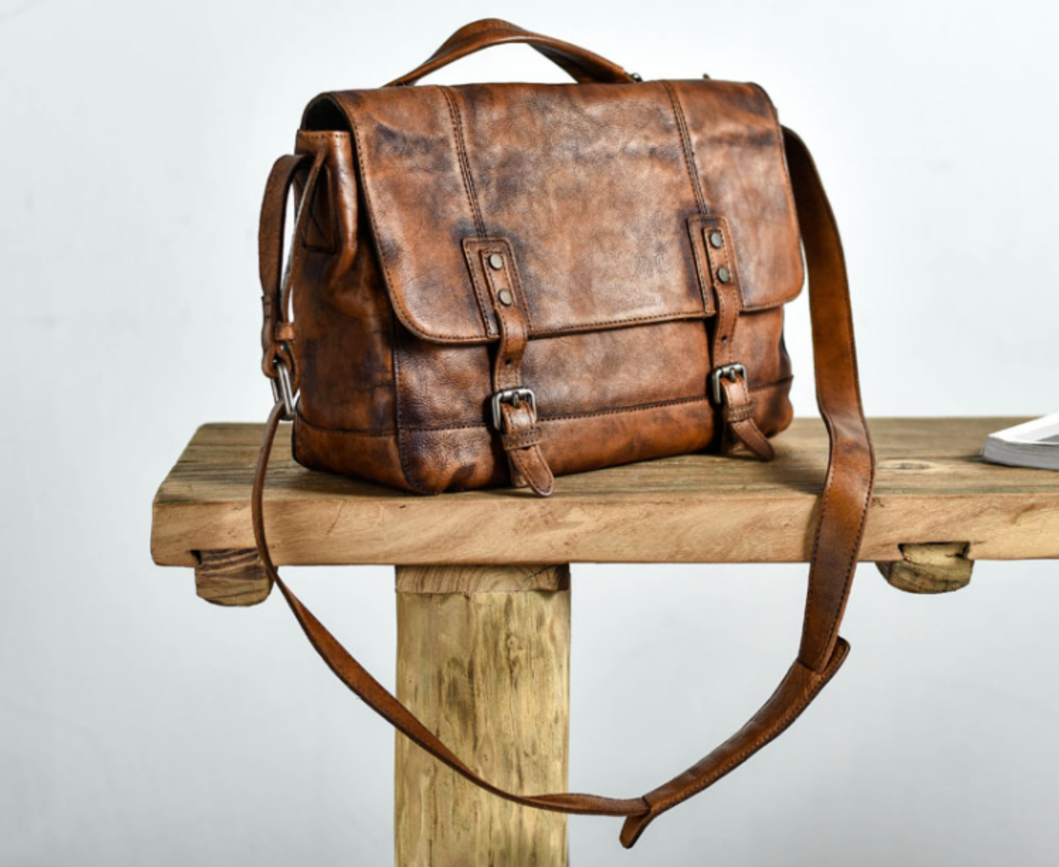 Cặp Da Bò VEG Patina Italy Cao Cấp Đựng Laptop & Hồ Sơ Bussiness Men SBM296