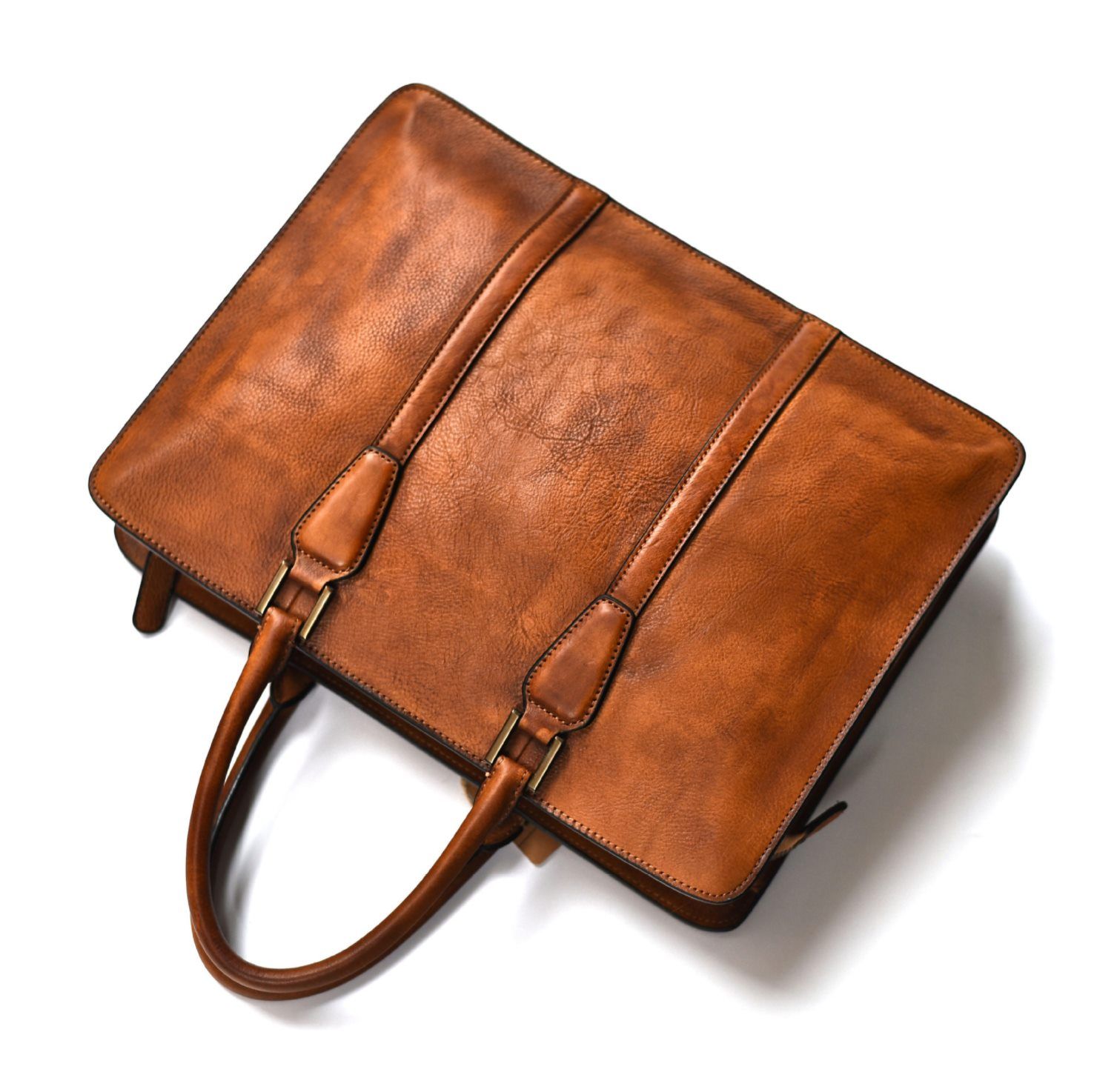 Cặp Da Bò VEG Patina Italy Cao Cấp Xách Tay Đựng Laptop & Hồ Sơ Bussiness Men SBM282