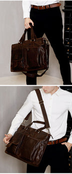 Cặp Da Công Sở & Doanh Nhân Da Bò Nhập Khẩu Đựng Laptop VINTAGE SBM276